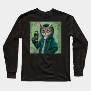 Cat celebrate the St Patrick Day Long Sleeve T-Shirt